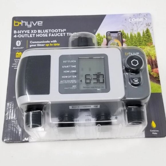 Orbit B-Hyve XD Bluetooth 4-Outlet Hose Faucet Timer Conserves Water New Sealed - Picture 2 of 12